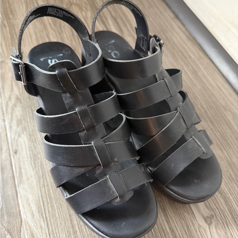 SO Black Strappy Heels